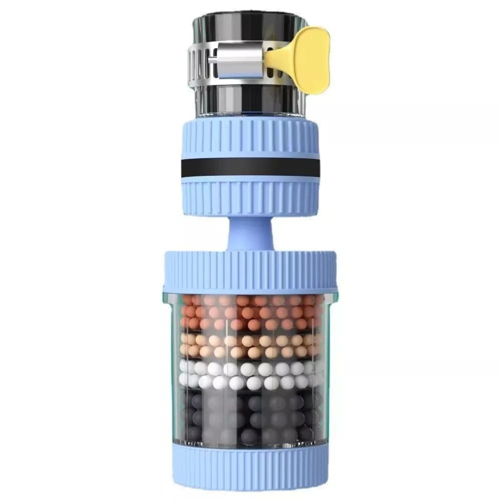Đầu Lọc Nước Tại Vòi 4 Lõi +2 Màng PVA Bằng Sợi Vải Lọc Có Khóa Xoay Được 360 Độ-Vòi Lọc Nước Trực Tiếp