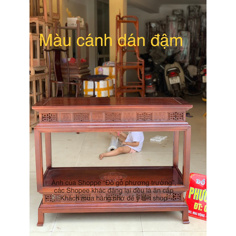 bàn đèn mặt 40x1m cao 70,80 và dài 80 rộng 40 cao 80cm gỗ lim, gõ, hương đá