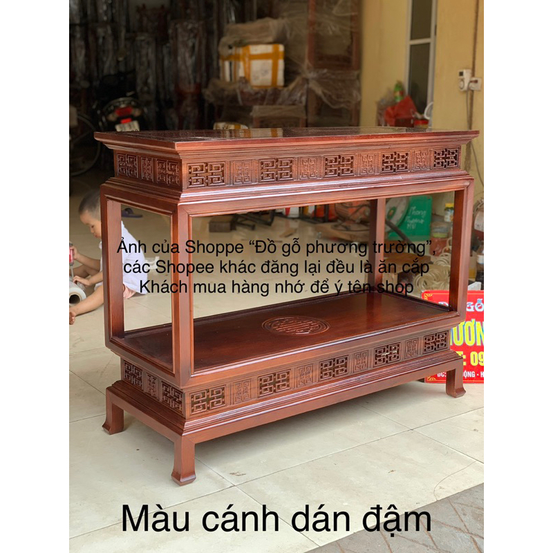bàn đèn mặt 40x1m cao 70,80 và dài 80 rộng 40 cao 80cm gỗ lim, gõ, hương đá
