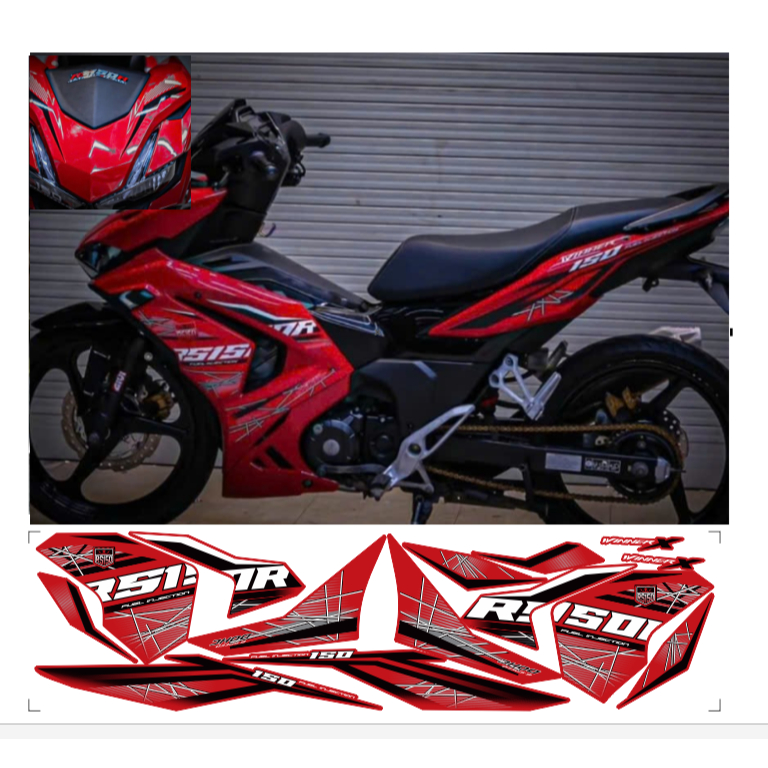 Tem rời WINNER X V3 mẫu RS 150 cao cấp chất liêu in 3 lớp chống nước không phai màu.