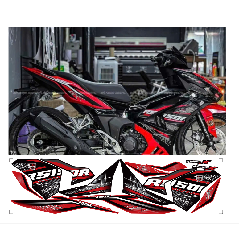 Tem rời  WINNER X V3 mẫu RS150 cao cấp chất liệu in 3 lớp chống nước không phai màu.
