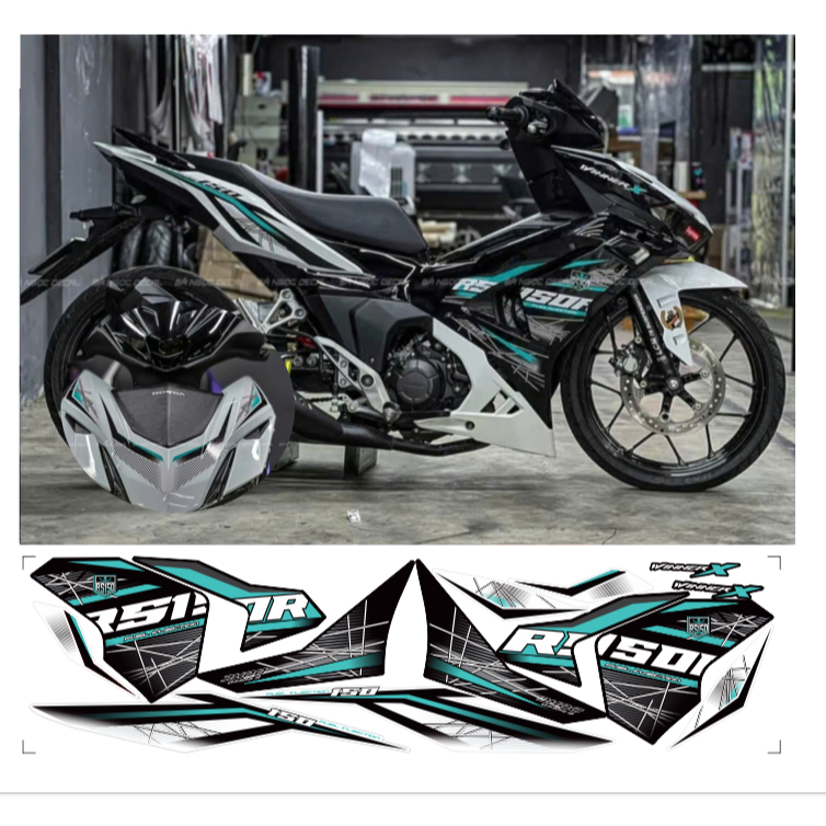 tem rời winner x v3 cao cấp mẫu rs150 chất liệu in 3 lớp chống nước không phai màu.