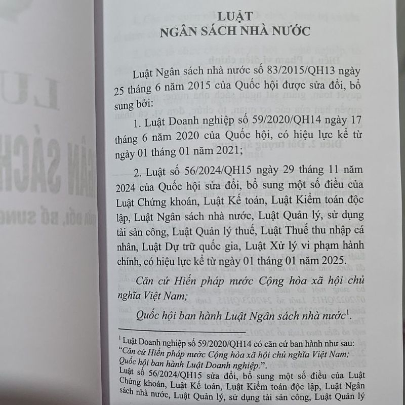 Ảnh Sách - Luật ngân sách nhà nước (NXB Lao Động) 1