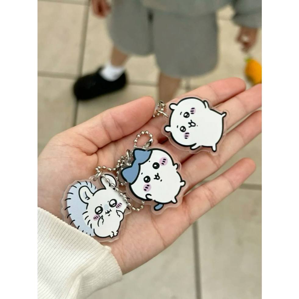 Móc Khoá, Móc Khoá Cắt Viền In Theo Ảnh In Theo Yêu Cầu Chất Liệu Acrylic In 2 Mặt Viền Trong Suốt Dễ Thương - SakuMai