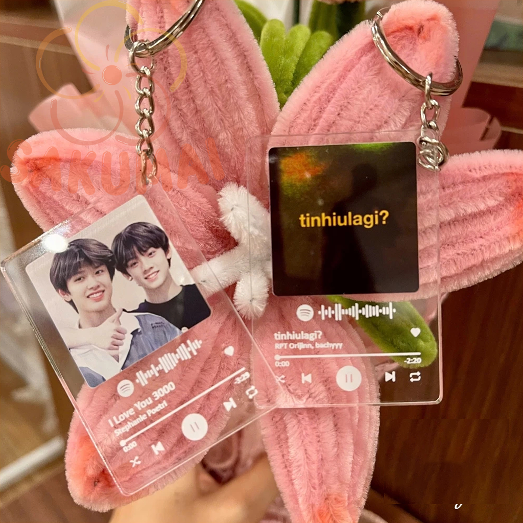 Móc Khoá Spotify, Móc Khoá In Theo Yêu Cầu Quét Trực Tiếp Ra Nhạc Chất Liệu Acrylic In 2 Mặt Hỗ Trợ Thiết Kế - SakuMai