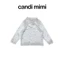 CANDI MIMI Áo cotton nhung cổ 3 phân viền bèo - Phong cách Hàn Quốc