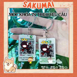 Móc Khoá Acrylic, Móc Khoá QR Ngân Hàng In Theo Yêu Cầu Chất Liệu Acrylic Trong Suốt Tiện Lợi Hỗ Trợ Thiết Kế - SakuMai