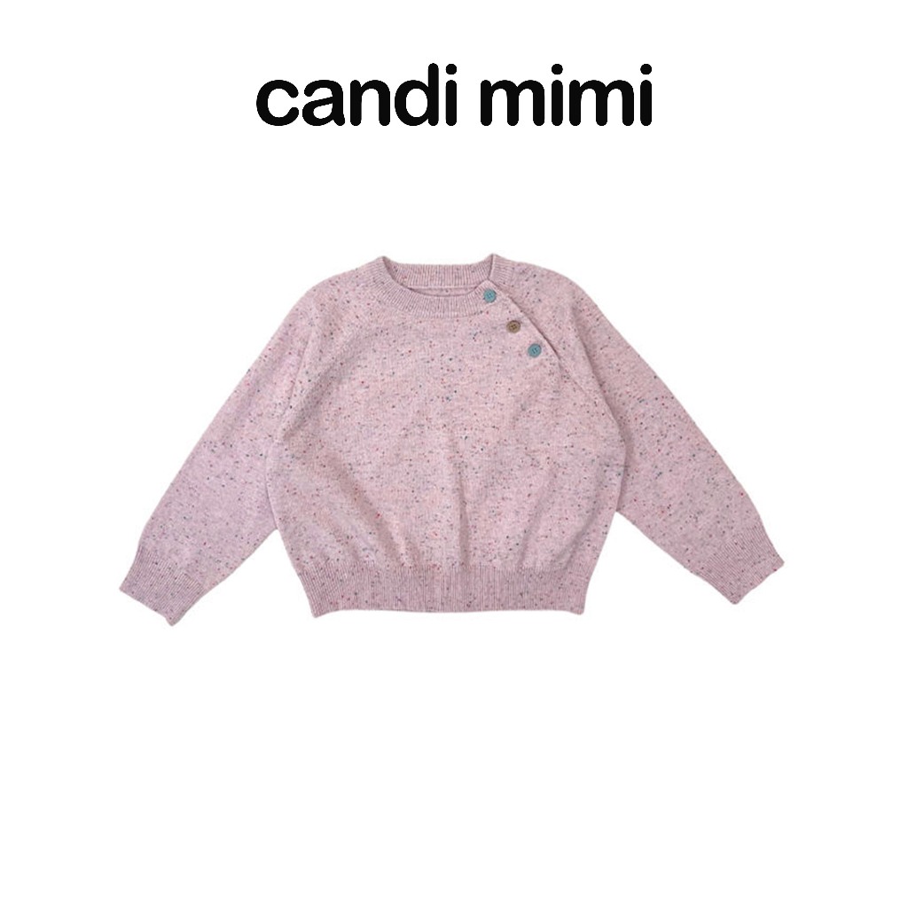 CANDI MIMI Áo len sợi cao cấp đính cúc - Phong cách Hàn Quốc