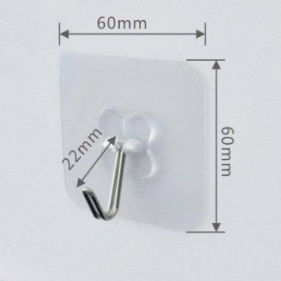 Set 20 Móc Dán Tường Siêu Dính Trong Suốt Chịu Lực Tốt Chắc Chắn DASEP