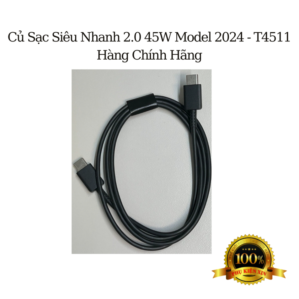 Củ Sạc Siêu Nhanh 2.0 45W Model 2024 - T4511 - Chính Hãng Samsung BH 12 Tháng