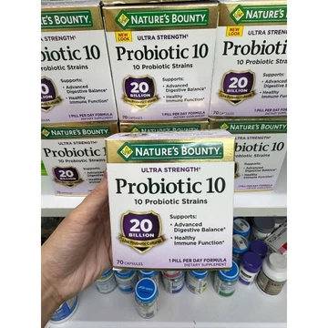 ( DATE XA) Viên Uống Men Tiêu Hóa Nature's Bounty Ultra Strength Probiotic - Hỗ Trợ Cho Hệ Tiêu Hóa Tốt 70v