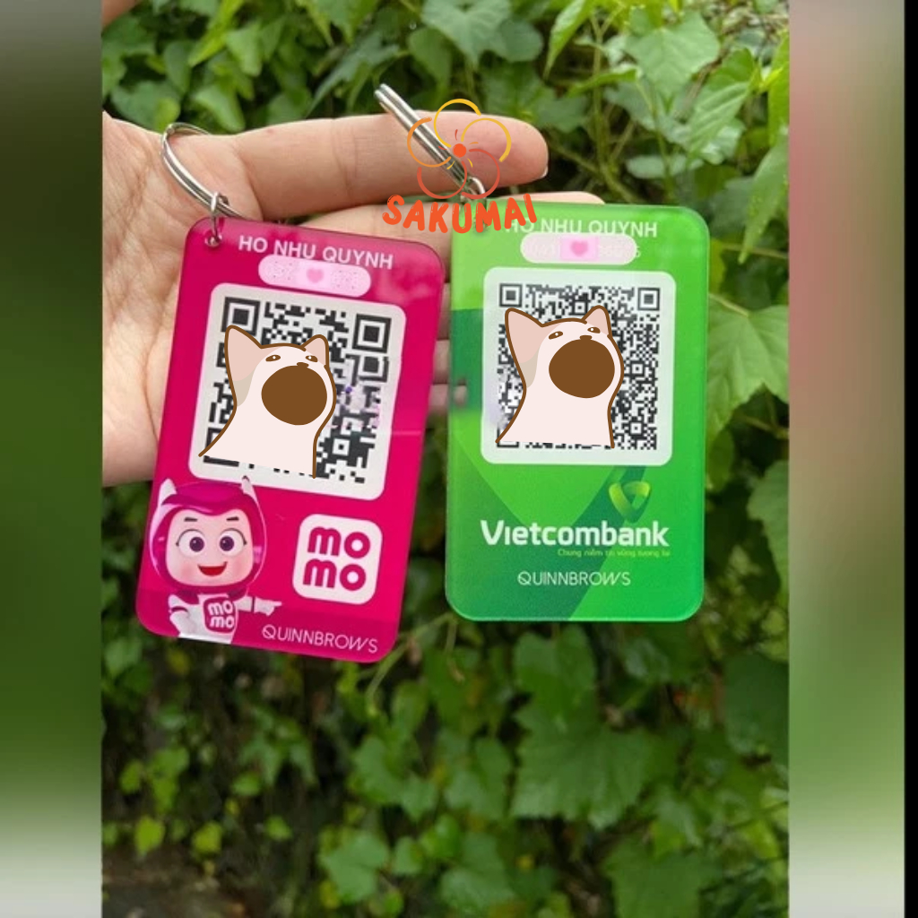 Móc Khoá Acrylic, Móc Khoá QR Ngân Hàng In Theo Yêu Cầu Chất Liệu Acrylic Trong Suốt Tiện Lợi Hỗ Trợ Thiết Kế - SakuMai
