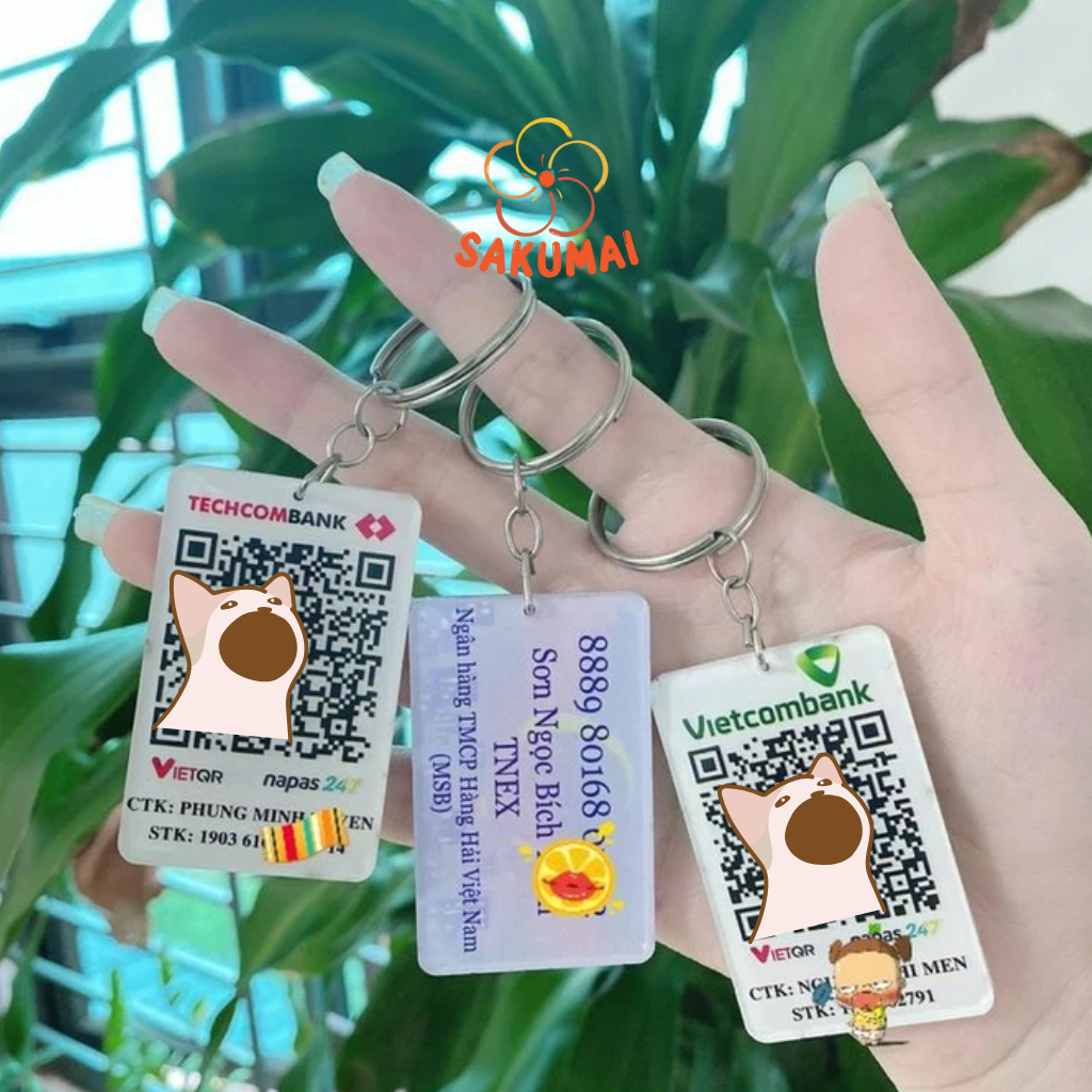 Móc Khoá Acrylic, Móc Khoá QR Ngân Hàng In Theo Yêu Cầu Chất Liệu Acrylic Trong Suốt Tiện Lợi Hỗ Trợ Thiết Kế - SakuMai