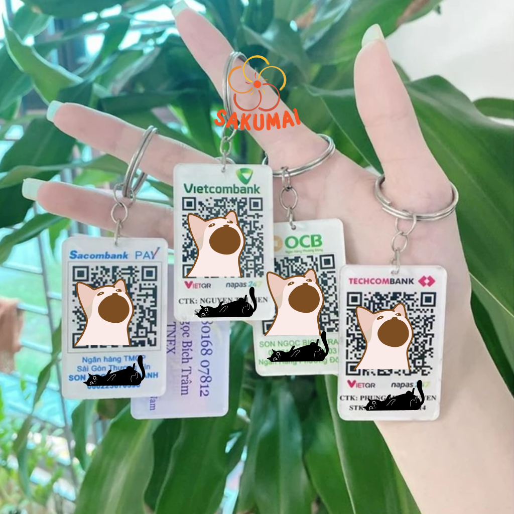 Móc Khoá Acrylic, Móc Khoá QR Ngân Hàng In Theo Yêu Cầu Chất Liệu Acrylic Trong Suốt Tiện Lợi Hỗ Trợ Thiết Kế - SakuMai