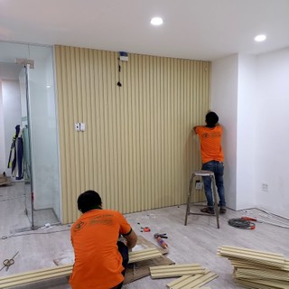 Tấm Nhựa Ốp Tường Lam 3 Sóng Thấp Loại ngắn ( Dài 1m45 rộng 19cm) có nhận thi công