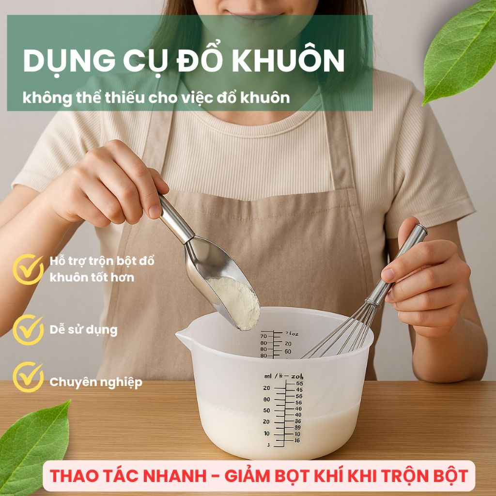 Bộ Dụng Cụ Đổ Khuôn Thạch Cao – Combo 4 Món Chuyên Nghiệp Cho DIY, Nến Thơm, Đổ Mô Hình