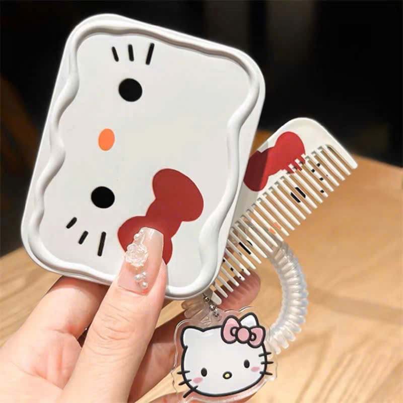 Set gương kèm lược và dây chun buộc tóc hello kitty siêu xinh
