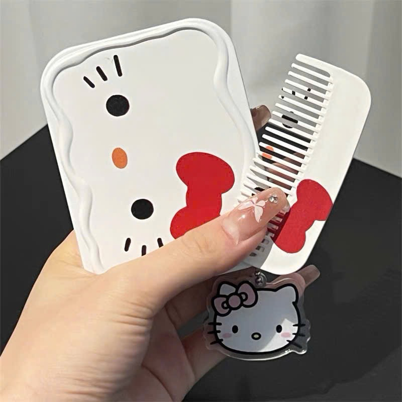 Set gương kèm lược và dây chun buộc tóc hello kitty siêu xinh