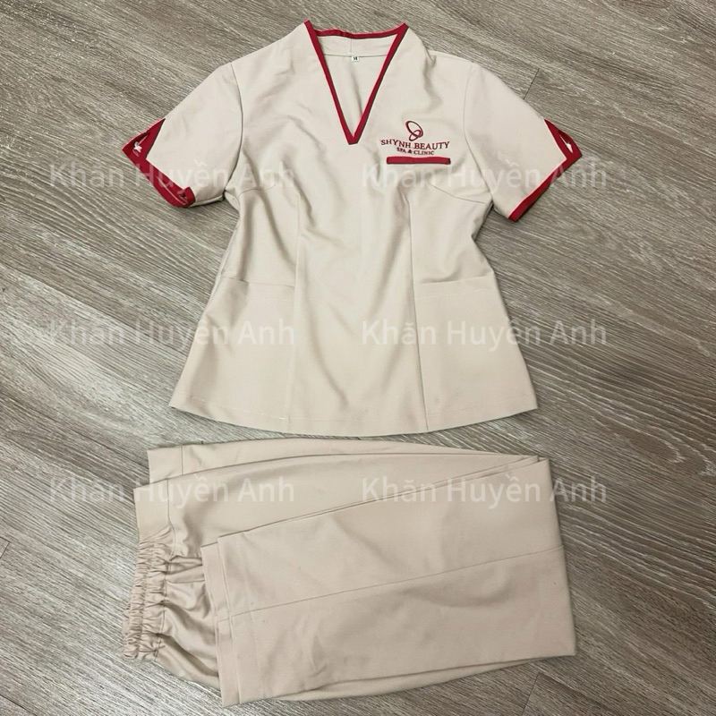 Đồng phục spa,thẩm mỹ viện chất liệu cotton lạnh hàng thiết kế