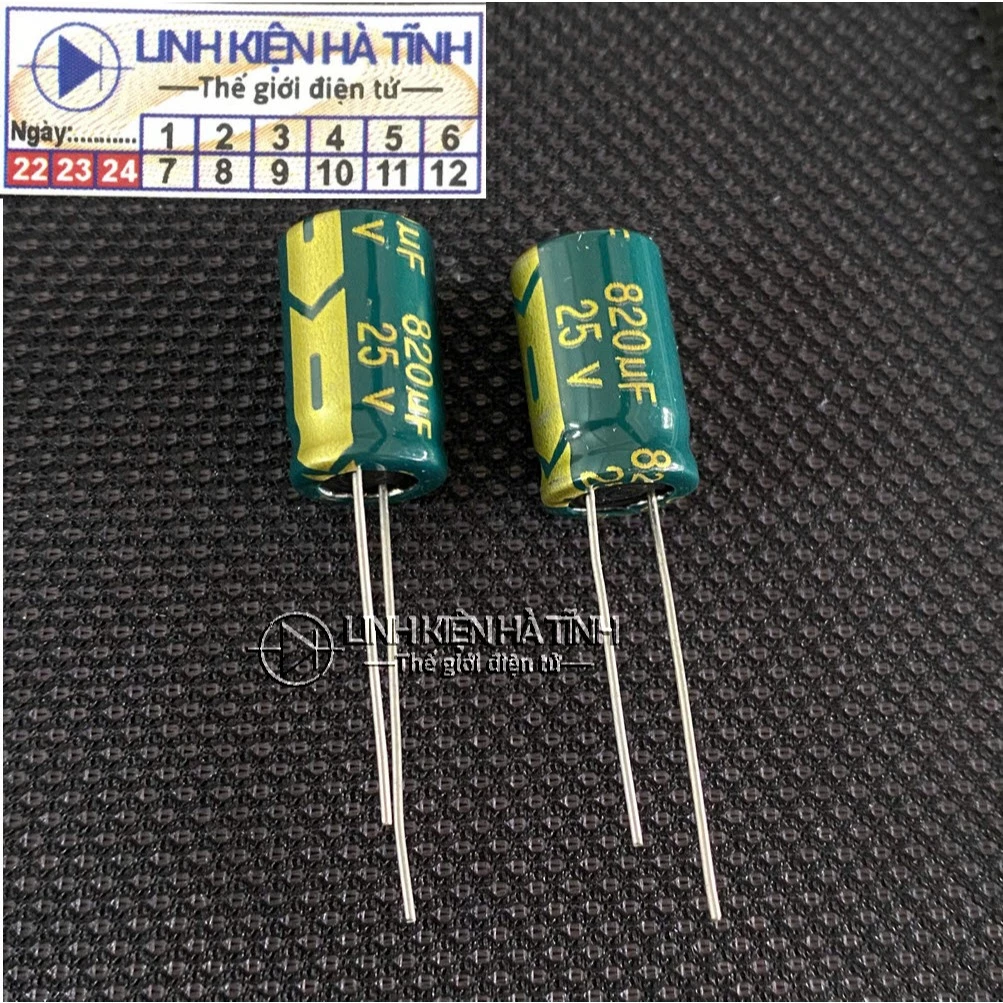 Tụ hóa 820uf 25v tụ 25v 820uf mới