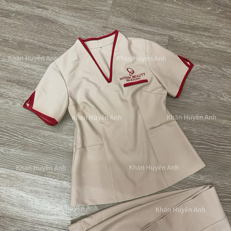 Đồng phục spa,thẩm mỹ viện chất liệu cotton lạnh hàng thiết kế