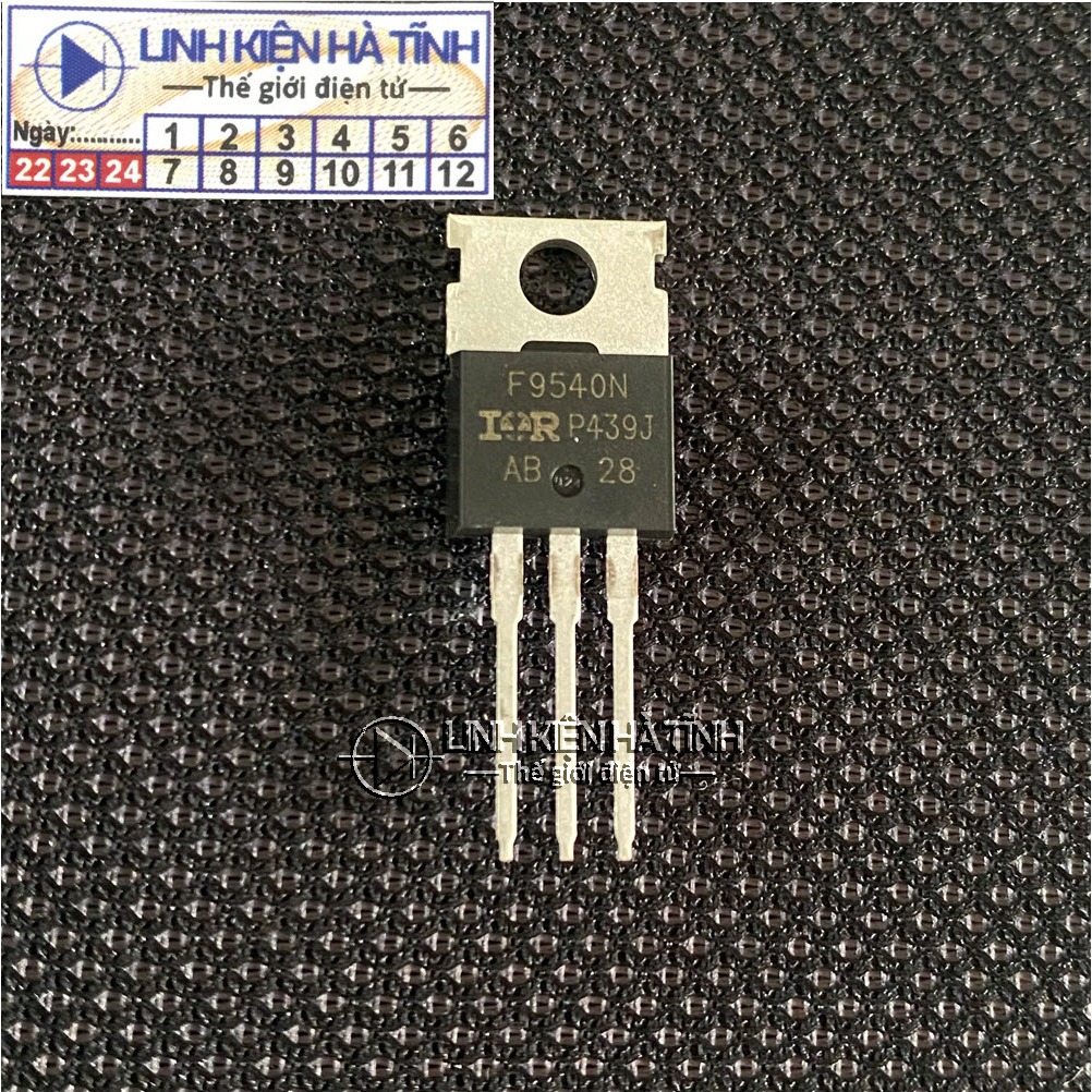 thumbnail interactive-video image 1 of 10pcs IRF9540 IRF9540N P-Channel Power MOSFET – 23A 100V TO-220 1 of 2