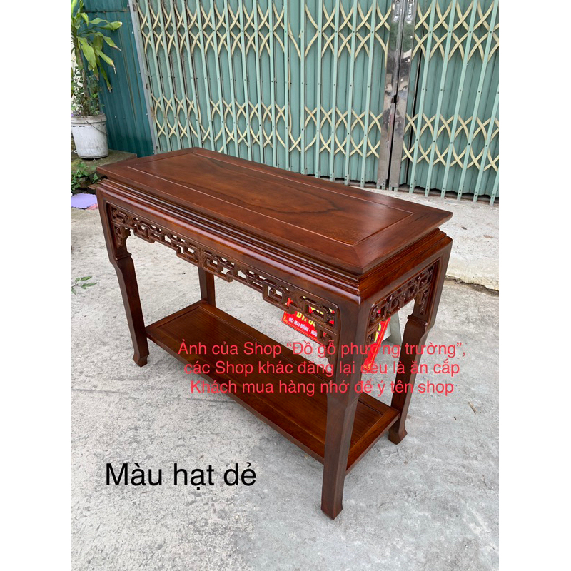 bàn trung đường ngang 1m sâu 40 Cao 80 gỗ lim nhiều tông màu cho khách hàng lựa chọn