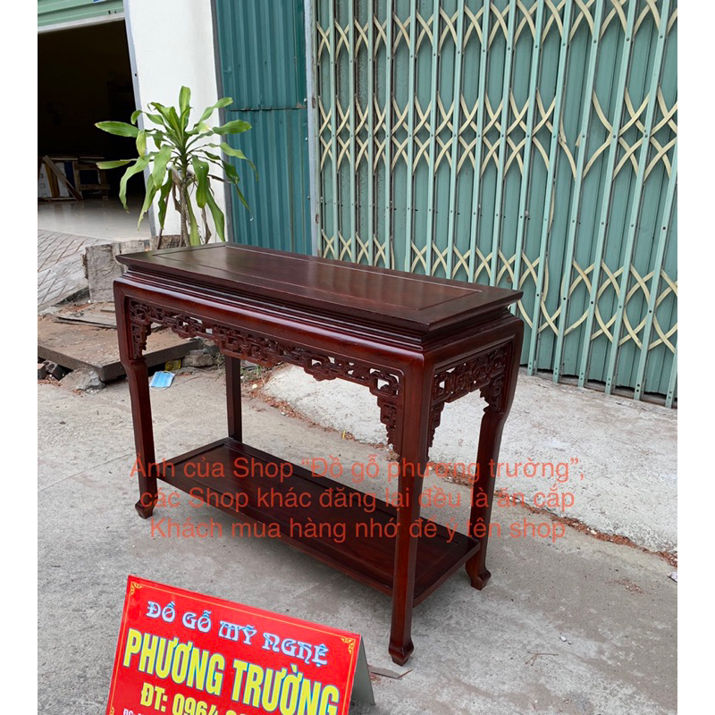 bàn trung đường ngang 1m sâu 40 Cao 80 gỗ lim nhiều tông màu cho khách hàng lựa chọn
