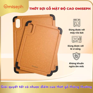 Thớt sợi gỗ mật độ cao OMISEPH thớt gỗ sợi wood fiber kháng khuẩn dùng được máy rửa bát