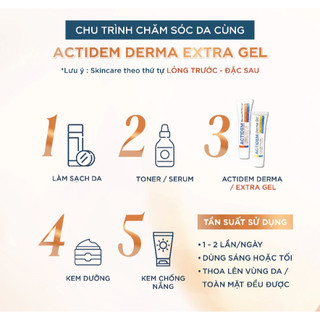 Gel Actidem Derma / Derma EXTRA - Ngăn ngừa mụn, dưỡng da và hạn chế thâm sau mụn (Tuýp 18g)