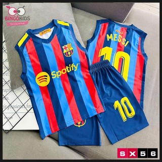 Đồ bộ bé trai sát nách thun lạnh in 3D họa tiết các câu lạc bộ bóng đá cho bé trai 11 đến 45kg