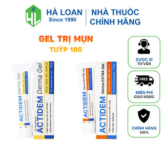 Gel Actidem Derma / Derma EXTRA - Ngăn ngừa mụn, dưỡng da và hạn chế thâm sau mụn (Tuýp 18g)