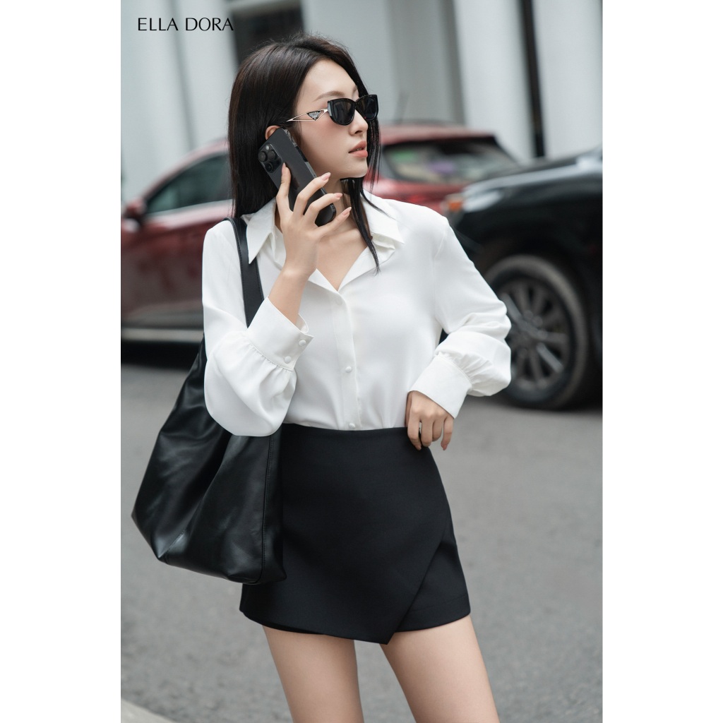 Quần giả váy nữ ELLA DORA thiết kế form chuẩn thanh lịch sang trọng 2 màu ĐEN/NÂU[QS03]