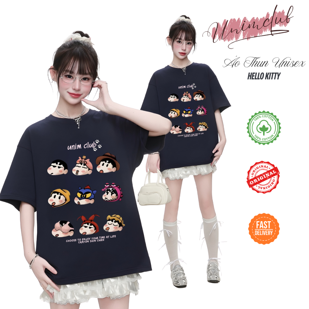Áo Thun Shin Cậu Bé Bút Chì Ngộ Nghĩnh Áo Phông Form Rộng Cotton Việt Thoáng Mát In Hình Sắc Nét APS