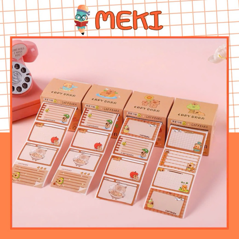 Cuộn Nhãn Vở Hình Capybara Dễ Thương – Sticker Ghi Tên, Dán Vở, Tem ...