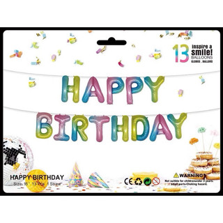 Bóng chữ Happy Birthday đủ màu , phụ kiện trang trí sinh nhật , bóng sinh nhật
