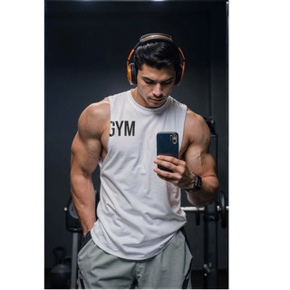 [ Xem Feedback ] Tanktop Gym Nam Cotton Co Giãn 4 Chiều Form Thoải Mái In Chữ Ngực Local Brand 2025