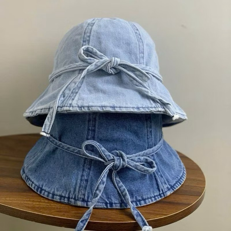 Mũ Bucket Jean Thắt Nơ Nón Tai Bèo Nữ Form Chuông Che Nắng Chống nắng ...