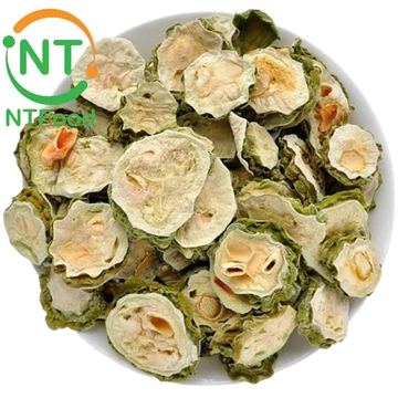 Khổ Qua Rừng (Mướp Đắng Rừng) thái lát sấy khô túi 500Gr NTFood - Nhất Tín Food