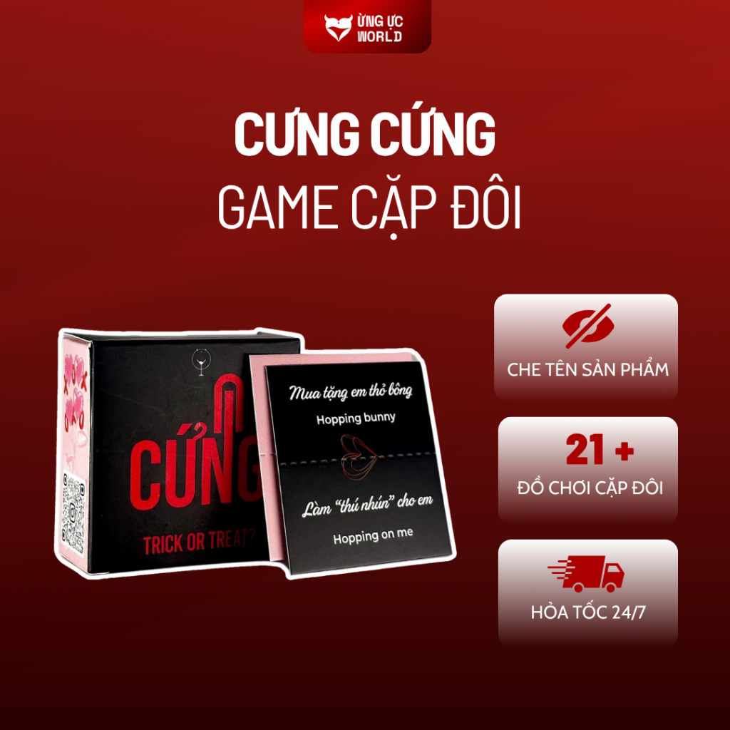 Bộ bài tình yêu Cưng Hay Cứng cho cặp đôi 54 lá, boardgame lựa chọn 18+ cho couple Ừng Ực