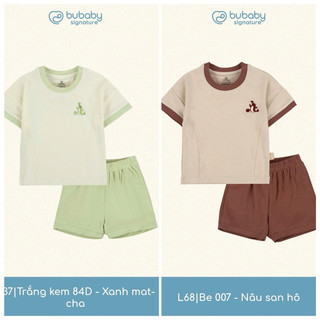 BuBaby BBB130405 Bộ ngắn tay cổ tròn Bambus cao cấp cho bé trai và bé gái mặc bốn mùa