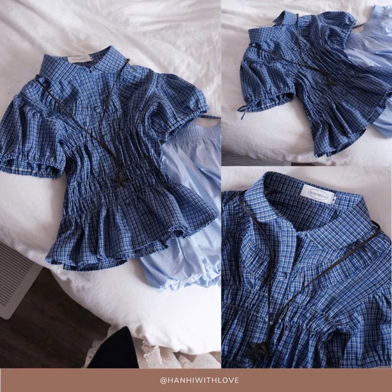 Áo sơ mi nữ cổ sen,Áo sơ mi kiểu nữ babydoll thanh lịch hàng QC New 2026 By,Thanhhuyenclothing