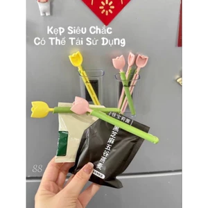 Set 5 kẹp miệng túi thực phẩm hình hoa tuylip