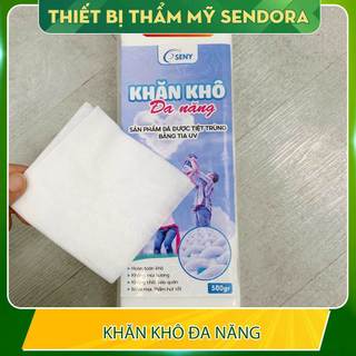 Túi 500g khăn khô lau mặt đa năng Seny 19.5x22cm, Khăn cây lau mặt spa, tẩy trang siêu thấm hút hơn 250 tờ phù hợp spa