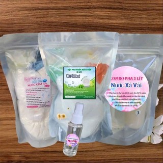 Combo 3 sét rửa chén 5 lít + lau sàn 5 lít + xả vải 5 lít + tặng 1 chai xịt thơm quần áo 50ml