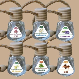 Tinh dầu thiên nhiên 10ml treo xe, treo phòng thơm ngát hương, giúp thư giãn, không gian mát mẻ