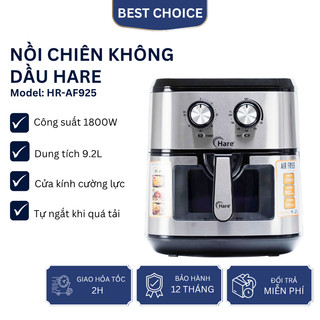 Nồi chiên không dầu Hare HR AF925 công suất 1800W dung tích 9.2L, Bảo hành 12 tháng
