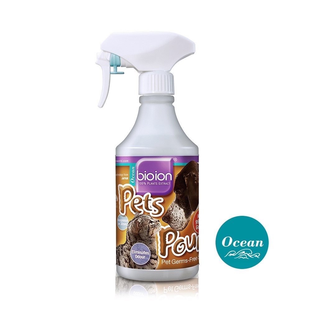 BIOION Xịt khử mùi và sạch khuẩn dành cho thú cưng Pets Pounce 500ml - Pet Love Premium
