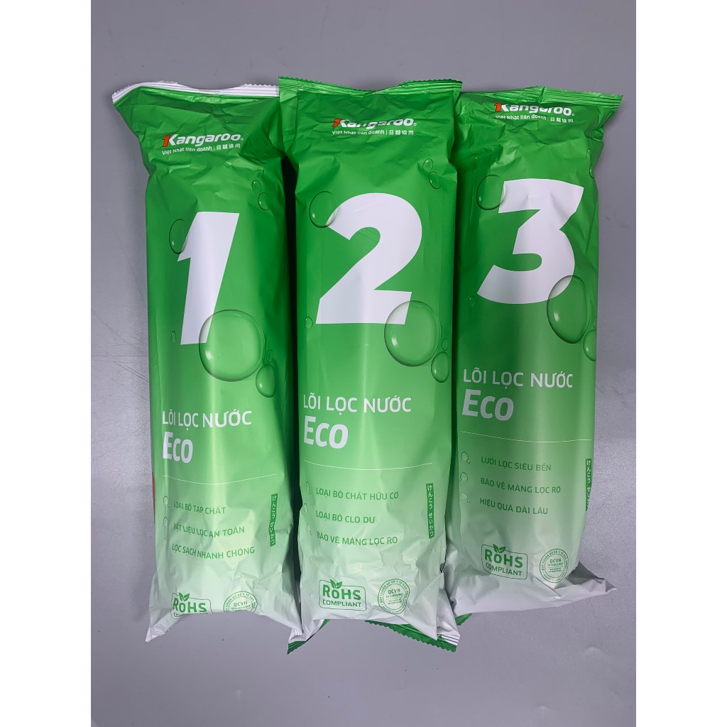 (Tặng gông 10") Bộ 5 Lõi Lọc Thô Kangaroo (123+11) hoặc 4 lõi (123+1) Có Thể Dùng Trong 1 Năm Hàng Chính Hãng