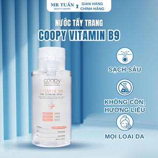 Nước Tẩy Trang Tinh Khiết Chiết Xuất DNA Cá Hồi Coopy Vitamin B9 Cleansing Water 400ml, Dùng Cho Mọi Loại Da